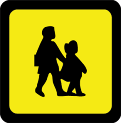Self-adhesive rear reflective school bus sign (large)